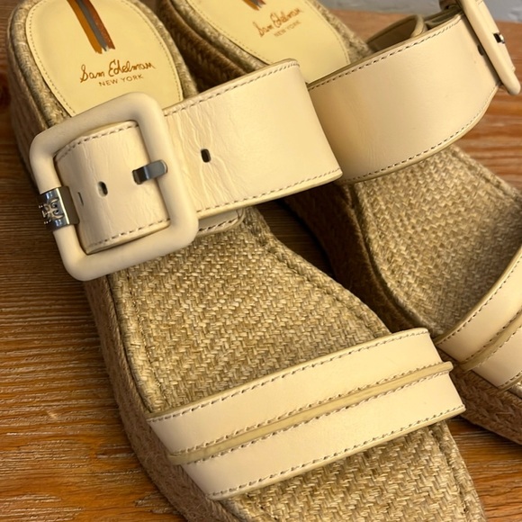 SAM EDELMAN Carson Espadrille Wedge Sandal- Color: Bleached Wheat- Size 10.5 - Picture 11 of 12